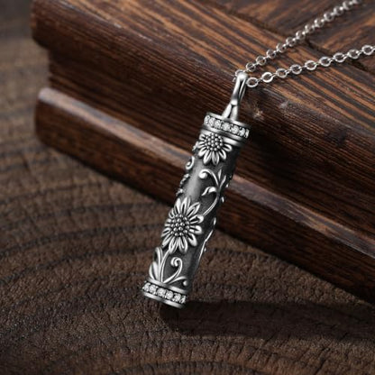 Flower Cute Animal Sterling Silver Pendant Urn Ashes Necklace for Women BF0709 - color: C *A Dragonfly