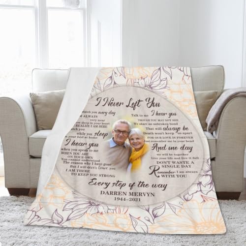 Personalized Memorial Blanket for Loss of Loved Dad Mom Husband Wife - color: Memorial Blanket 06