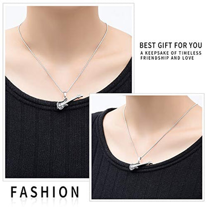 memorial jewelry Musical Instrument Cremation Necklace for Women&Men Guitar Urn Necklace for Ashes - color: ZWT11728-GU-FBA