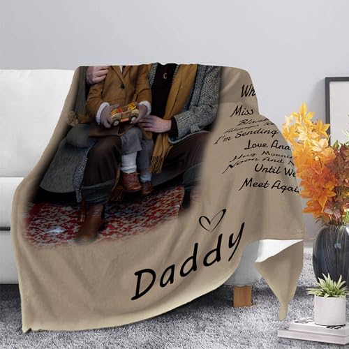 Personalized Memorial Blanket with Photo, Loss of Sympathy Gifts for One - color: Style-10