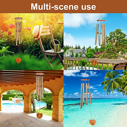 Wind Chimes for Outside,30" Large Deep Tone Sympathy Chimes, Memorial Loss of Loved One Mother Father, Meaningful Bereavement/Memorial/Sympathy Gift in Memory a one - size: 30"