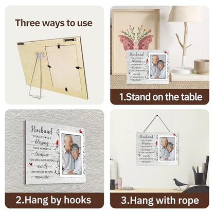 SteadStyle Memorial Gifts for Loss of Husband, Memorial Photo Frame 8x10 In - style: Husband