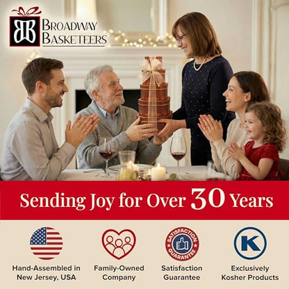 Broadway Basketeers Sympathy Gift Tower for Corporate, Office & Clients - Premium Snack Tower with Cookies, Sweets and Savory - Sympathy Gifts for Loss of Loved One, Funeral, or Times of Grief