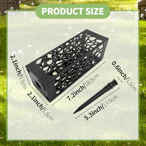 2Pcs Grave Cemetery Vases with Spikes 12 Inch, Graveside Flower Holder, Graveyard Headstone Flower Marker, Memorial Day Grave Decorations Plastic Floral Holders