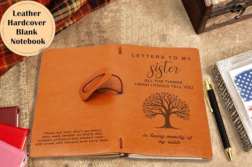 ZVMIS Sister Memorial Remembrance Gift-Bereavement Gift-Refillable Travel Photo Diary Journal-Sympathy Presents for Loss of Loved One-Letters To My Sistetr,All The Things-In Loving Memory - style: Style34-1-letters to my sister