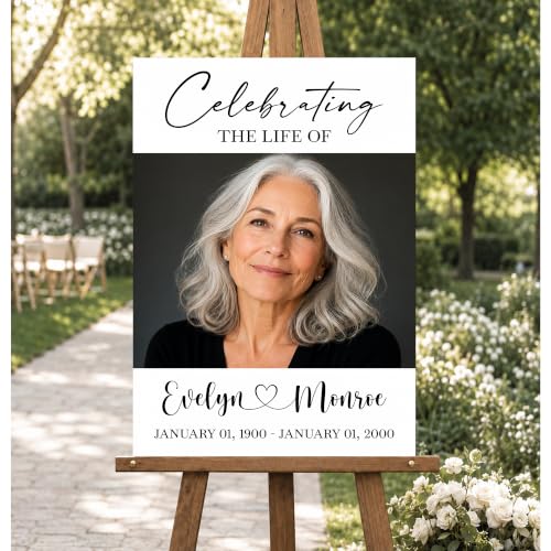 Personalized Funeral Celebration Of Life Welcome Sign #13 - color: Style 13