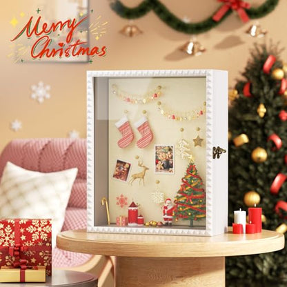 SZQINJI Shadow Box Frame 13x16 Deep Large Memory Box Display Cases, White - color: White, size: 13x16