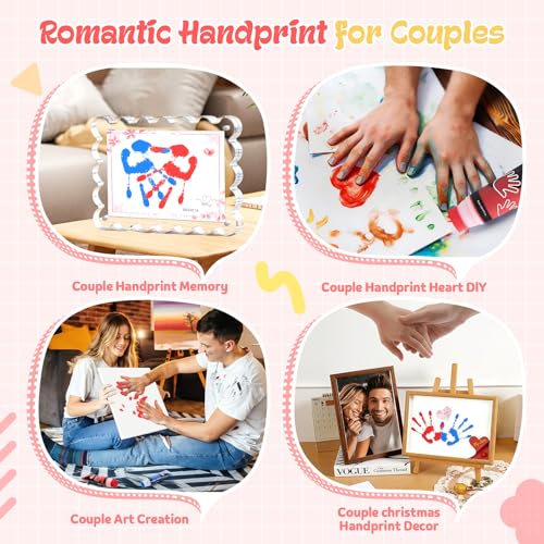 Nabance 2.54 fl oz Red Baby Hand and Footprint Friendly Paint, Dog Cat Paw Print Safe Paint, Non-Toxic Acid-Free, Safe Gentle for Home School Christmas New Year DIY Keepsake Stamp - color: Red