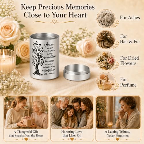 8-Piece Small Urns for Human Ashes, 2.7 Inch Mini Keepsake Cremation Urns Set for Family Sharing, Decorative Memorial Ashes Holder, Funeral Bereavement Gift