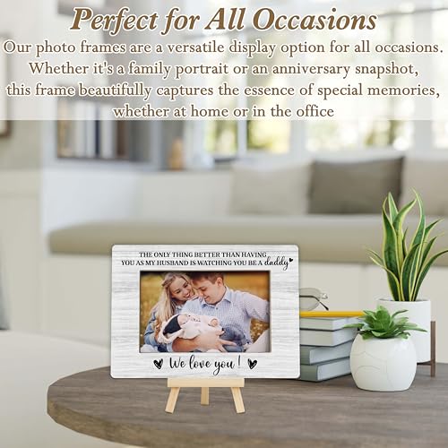 Daddy Picture Frame, First Time Dad Gifts for Husband, New Dad Keepsake Frames, 4x6 Father's Day Picture Frame for Tabletop Display Photo Insert - M08 - style: Be A Daddy
