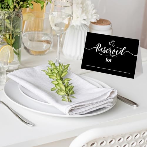 Reserved Chair Sign,2Pcs Wedding in Memory for Chair, Black - style: Black Pigeon