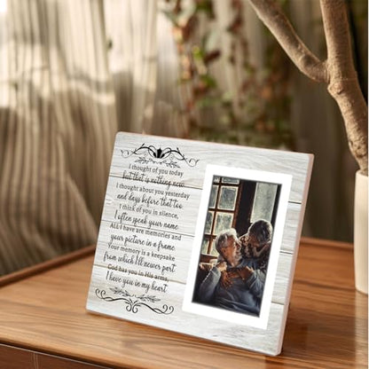Memorial Gifts Picture Frame - Memory of Mother, Father, Grandma, Grandpa, Grandparents, Memorial, Remembrance Photo Frame for Loved One, Wall Table Picture Frames Sympathy Loss relative Gift