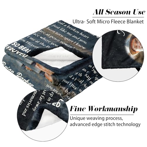 Vsmoedb Custom Memorial Blanket with Pictures for Loss of Loved One - color: Select12