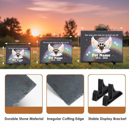 Dog Memorial Gifts Garden Stone Rainbow Bridge Pet Memorial Stone - color: Design 12