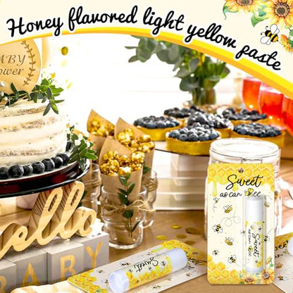 30 Pack Sweet as Can Bee Bulk Baby Shower Games Prizes Party Gifts Lip Balms Favors for Winners Adults Guests Gender Reveal Favors Decorations Baby Shower Souvenirs Gift Bags Stuffers - style: Sweet As Can Bee