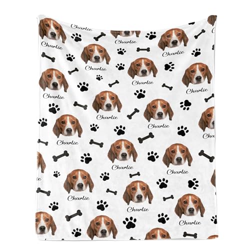 Ship Next Day, Personalized Pet Memorial Gifts, Custom Dog Blanket with Picture Name, Customized Pet Memorial Blanket with Photos, Loss of Pet Sympathy Gift, Dog Passing Away Bereavement Gifts - color: Dog Blanket 8