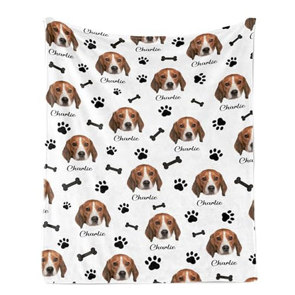 Ship Next Day, Personalized Pet Memorial Gifts, Custom Dog Blanket with Picture Name, Customized Pet Memorial Blanket with Photos, Loss of Pet Sympathy Gift, Dog Passing Away Bereavement Gifts - color: Dog Blanket 8