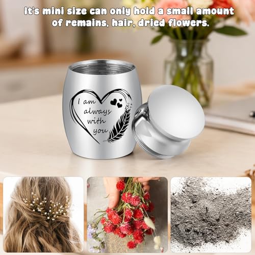SOITIS Customized Small Urns for Human Ashes Keepsake 1.2 Inches Stainless Steel Mini Urns for Ash Square Box Tiny Cremation Urns for Women Men Funeral Keepsake Urn - color: Square Box B-custom