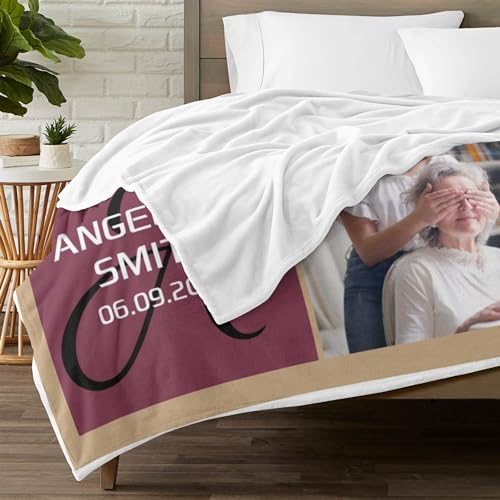 Custom Memorial Blanket with Picture Personalized Sympathy Remembrance Condolences Bereavement Gifts Sympathy Gifts for Loss of Loved One Mother Dad Grandma Grandpa Sister Daughter Friend - color: Design14