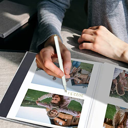 Vienrose Large Photo Album Self Adhesive for 4x6 8x10 Pictures Linen Scrapbook Album DIY 40 Blank Pages with A Metallic Pen | Linen Cover, Scrapbook, Fits 4X6 8X10 Pictures, Metallic Pen Included, Diy - color: Grassgreen, size: 11"x10.6" 40Pages
