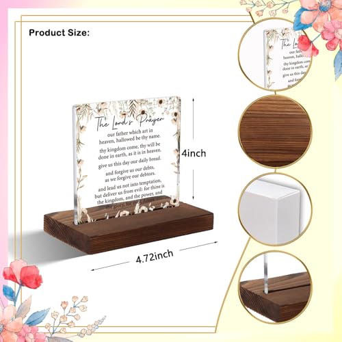 The Lord's Prayer Acrylic Plaque, Inspirational Gift for Christian Friends, Meaningful Gift for Believers, Christian Faith Art, Transparent Acrylic Plaque, XXD180 - style: The Lord's Prayer