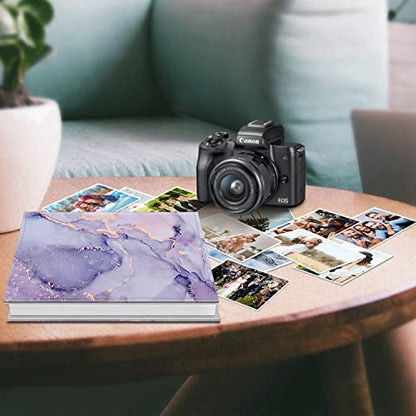 Fintie Photo Album 4x6 Photos - 600 Pockets Large Capacity Albums Book | Vegan Leather Cover, 4X6 Picture Keepsakes, Family/Wedding/Travel Memory Book, Baby/Kids/Boys/Girls Gift, Lilac Marble - color: Lilac Marble