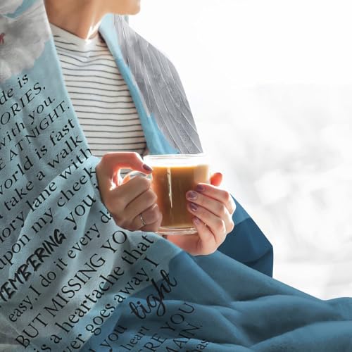 Vsmoedb Custom Memorial Blanket with Pictures for Loss of Loved One - color: Select15
