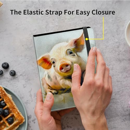 Small Photo Album 3.5x5 inch 80 Pictures PU Leather Photo Albums with Transparent Inner Pockets & Elastic Band for Wedding Boys Girl Travel Family Pictures - Cute Funny Pig - color: Cute Funny Pig, size: 3.5x5 Photo Album