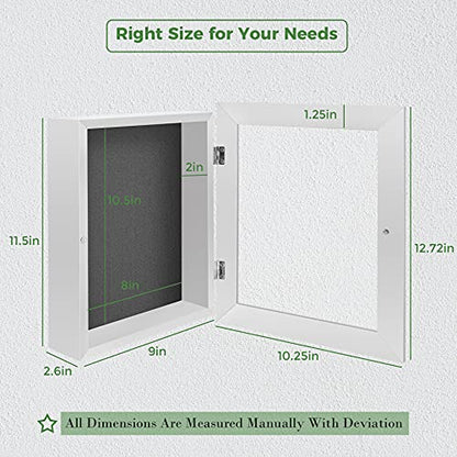 8.5x11 Shadow Box Frame Display Case, 2-inch Depth (White, 4 Pack) - color: White, size: 8x10.5(4 Sets)