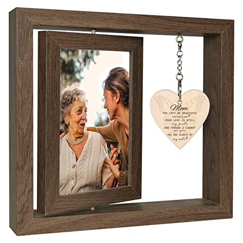 EYITUPC Rotating Mom Memorial Wood Frame Loss of Mother Sympathy Gift - color: Mom