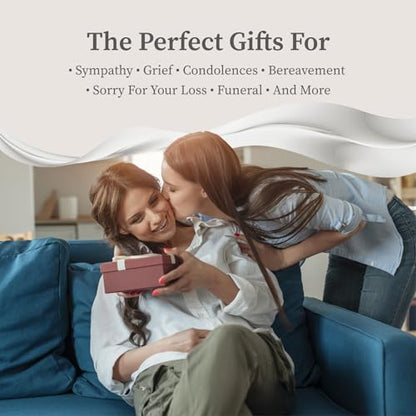 Memorial Sympathy Gifts Blanket - In Heartfelt Memory, Condolence Gifts for Loss of Loved One, Bereavement Gifts, Comfort Healing Fleece Throw for Women, Grief Gift Funeral (50” x 60” Dark Gray)