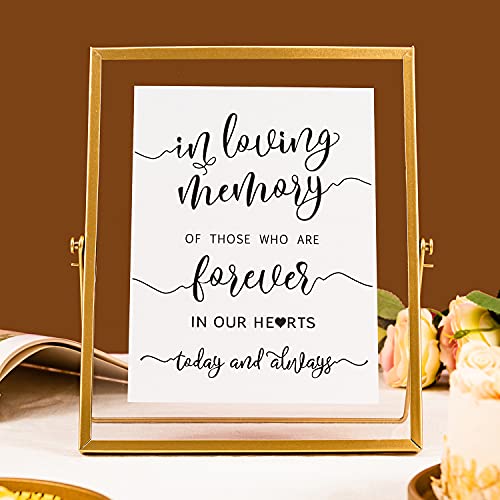 Calculs In Loving Memory Sign, Gold 8x10 Floating Picture Frame