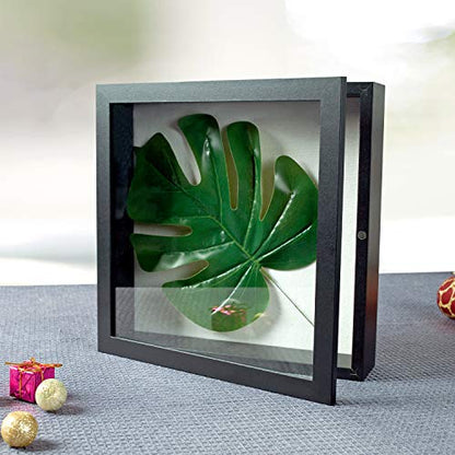 Muzilife 11x11 Shadow Box Wood Picture Frame, 2.16 Deep, Real Glass, Black - color: Black, size: 11x11