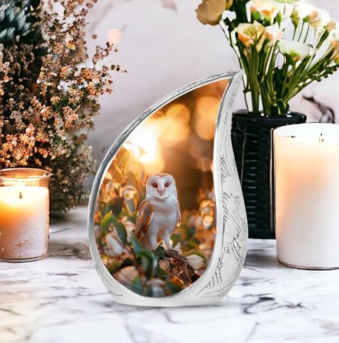 Owl Urn - Tear Drop Urns - Cremation Urns for Human Ashes Adult Male - Decorative Urns - Adult Urns for Human Ashes Women (10 inch Pack of 1) - size: Large