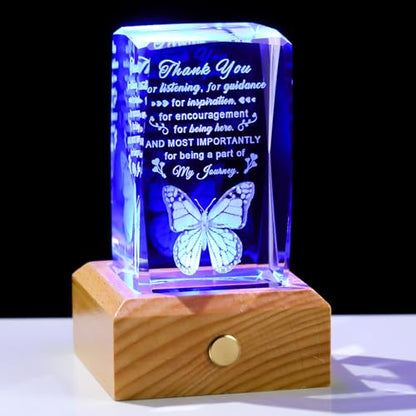 Ornalrist Thank You Gifts for Women Men with Colorful Wood Base - color: Thank You Gifts