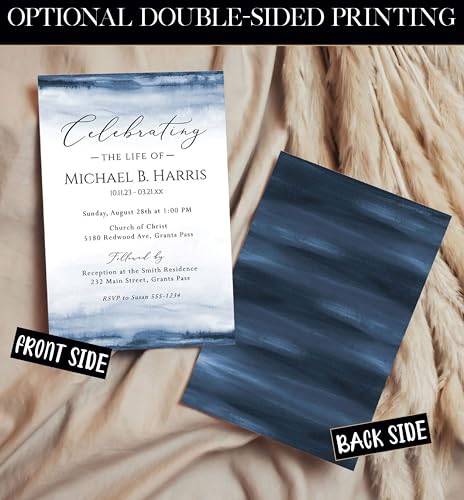 All Ewired Up Celebration of Life Invitation, Funeral Announcement, Memorial Service, Program Card, Personalized