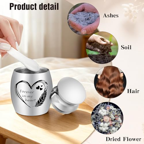 Customize Wooden Small Urn for Human Ashes Keepsake Memorial Box - style: Heart-Customize