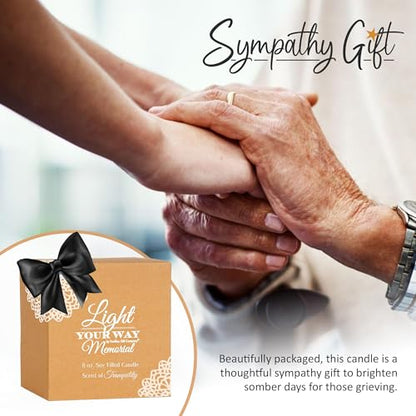 Pavilion Gift Company - 'In Memory, Light Remains' 19176 - White Ceramic Candle with Soy Wax in a Delicate Jasmine Scent, Thoughtful Sympathy, Remembrance, and Condolence Gift - 8 Ounces - style: In Memory, Light Remains