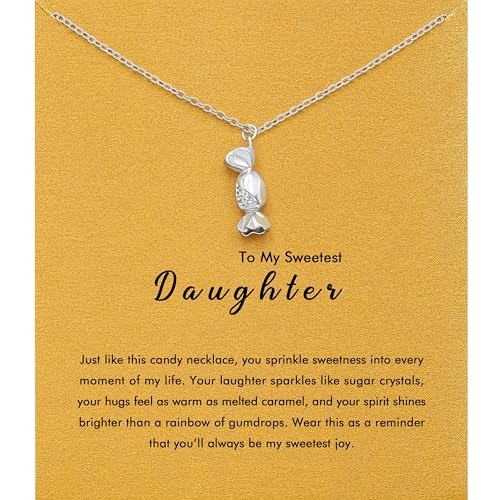 RZKING Silvery Necklace for Women, Gifts for Friend Mom Daughter Teacher - style: Candy