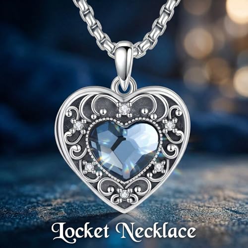 Heart Locket Necklace that Holds Pictures Memorial Jewelry Gifts