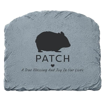 Let's Make Memories Personalized Memorial Garden Stone- Pet Silhouette - in Loving Memory - Hamster - color: Hamster - Silhouette