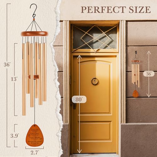 Aurahouse Christian Gifts for Women Men Faith, 36'' Religious Wind Chimes for Outside with Bible Verses, Religious Baptism Inspirational Spiritual Gifts for Women, Christian Birthday Gift - size: 36 in