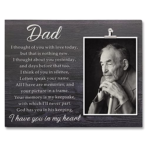 ZENNLAB Memorial Picture Frame, 7.87x9.8 inches, Black, for Dad, Love Theme, Unisex Adult