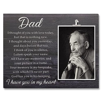 ZENNLAB Memorial Picture Frame, 7.87x9.8 inches, Black, for Dad, Love Theme, Unisex Adult