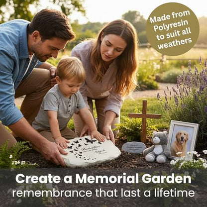 Memorial Stones for Loved Ones Outside - Memorial Garden Stones in Memory of Loved Ones Lost, Pet Memorial Stone, Garden Remembrance Stones - 10.5 x 7 x 0.5 inches, Waterproof Resin