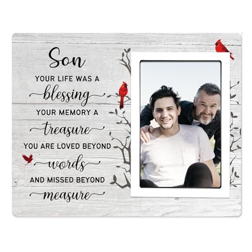 SteadStyle Memorial Gifts for Loss of Son, Memorial Picture Frames 10x8 In - style: Son