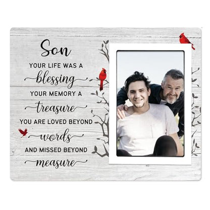 SteadStyle Memorial Gifts for Loss of Son, Memorial Picture Frames 10x8 In - style: Son