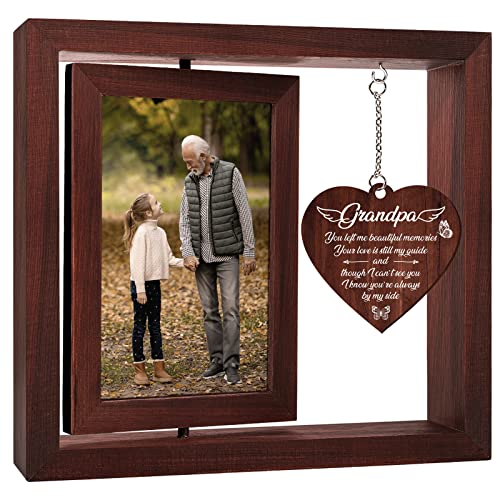 Vetbuosa Memorial Gifts for Loss of Grandpa, Sympathy Picture Frame, Sympathy Gifts for Loss of Grandfather,Bereavement Grief Remembrance Condolence Gift,Fits 4x6 In Photo - color: Brown, size: 4x6 Inches - Grandpa