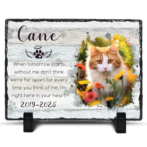 Customized Pet Photo Memorial Stones for Loss of Dogs Cats Sympathy Gift - color: Style 8