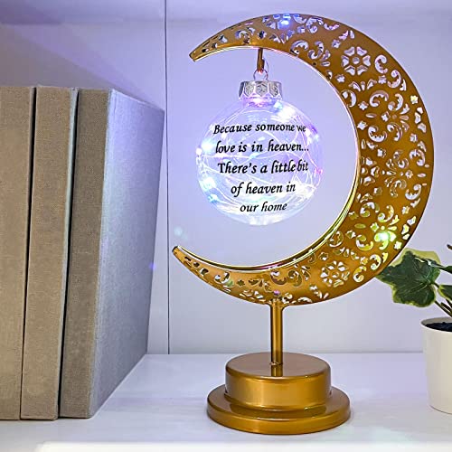 Memorial Moon Lamp, Sympathy Gift for Loss of Loved One, Colorful | Memorial Bereavement Condolence Gift, Sympathy Moon Lamp in Memory of Loved One Mother Father, Remembrance Home Decor - color: Style B - Colorful